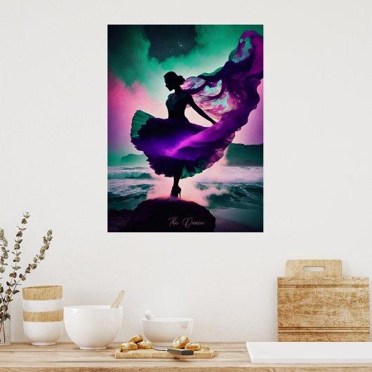 Dance AI Fantasy Digital Art Print Cosmic Poster (Küche)