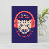 dance animal musical animals disc jockey cdj einladung (Stehend Vorderseite)