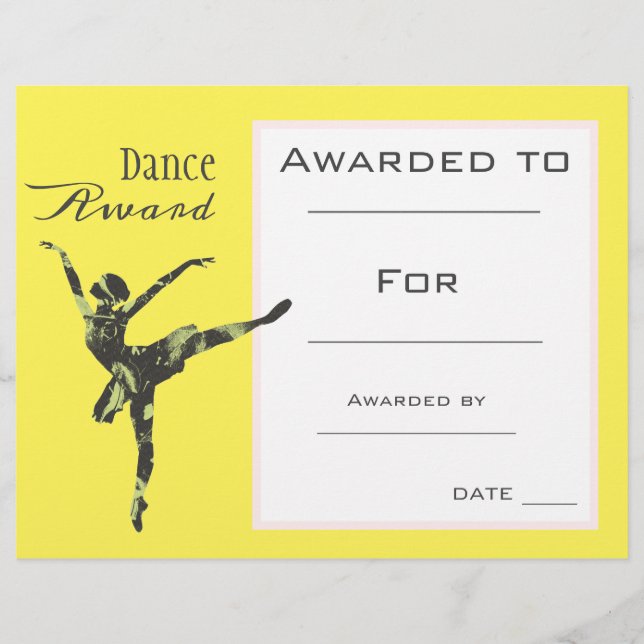 Dance Award Girl Ballet Tänzerin (Vorderseite)