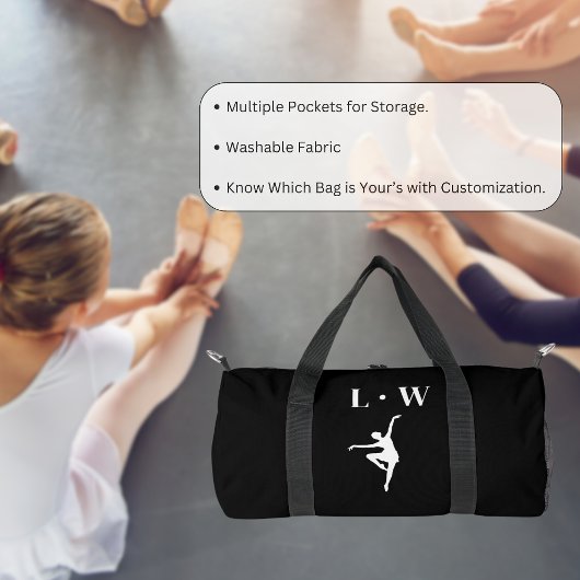 Dance Bag - Custom Monogram Dancer Duffle