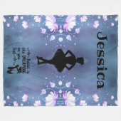 Dance Ballerina Dreaming Fleece Blanket (Vorderseite (Horizontal))
