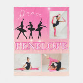 Dance Ballet Pink Gradient 3 Foto Personalisiert Fleecedecke (Vorderseite)