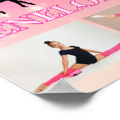Dance Ballet Pink Gradient 3 Foto Personalisiert Poster (Ecke)