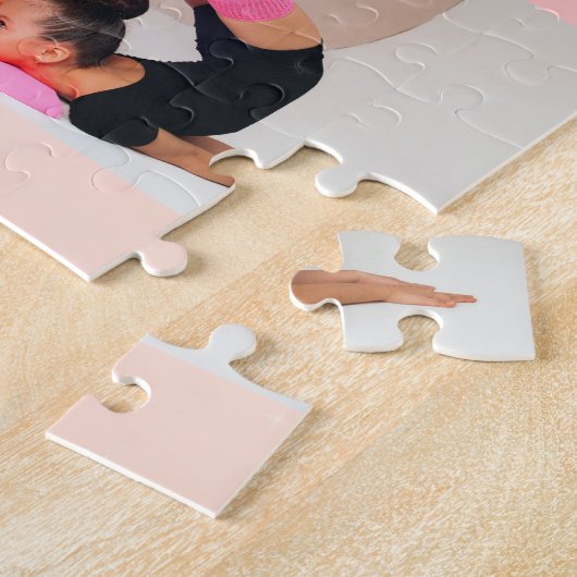 Dance Ballet Pink Gradient 3 Foto Personalisiert Puzzle (Seite)