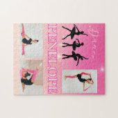 Dance Ballet Pink Gradient 3 Foto Personalisiert Puzzle (Horizontal)