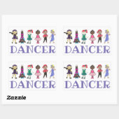 DANCE Ballet Stich Jazz Acro Hip Hop Lyrical Dance Rechteckiger Aufkleber (Blatt)