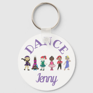 DANCE Ballet Stich Jazz Personalisiert Ballerina G Schlüsselanhänger