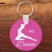DANCE benutzerdefinierte Monogramm- und Farbschlüs Schlüsselanhänger (Vorderseite)