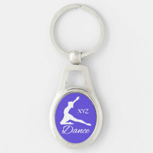 DANCE benutzerdefinierte Monogramm- und Farbschlüs Schlüsselanhänger