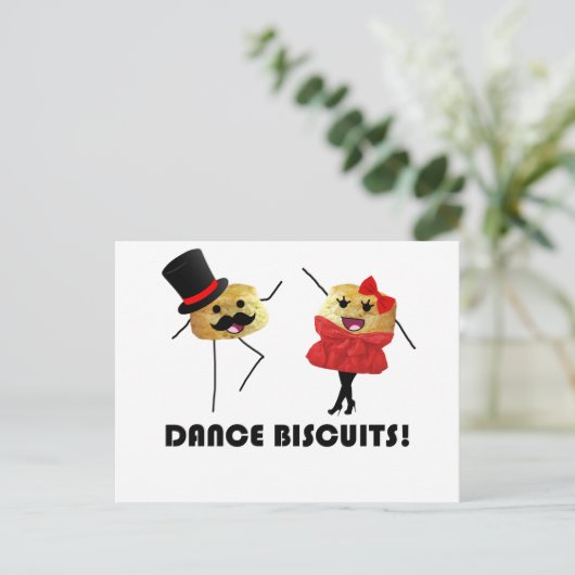 Dance Biscuits!!! Postkarte (Stehend Vorderseite)