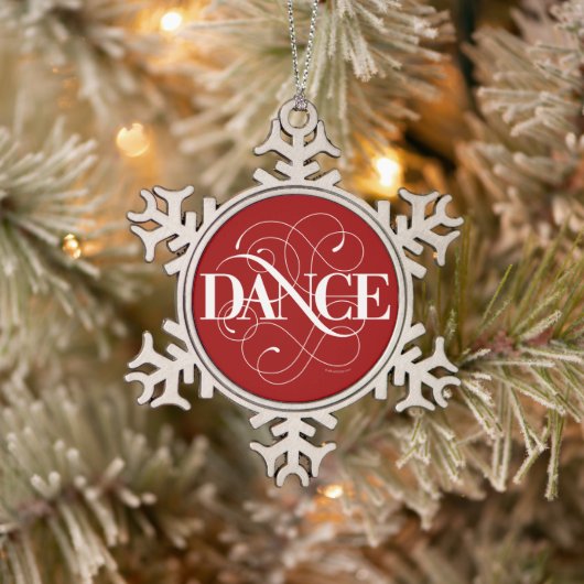 Dance Blüh Snowflake Pewter Weihnachtsschmuck Schneeflocken Zinn-Ornament (Baum)