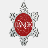 Dance Blüh Snowflake Pewter Weihnachtsschmuck Schneeflocken Zinn-Ornament (Rechts)