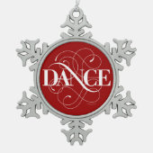 Dance Blüh Snowflake Pewter Weihnachtsschmuck Schneeflocken Zinn-Ornament (Vorderseite)