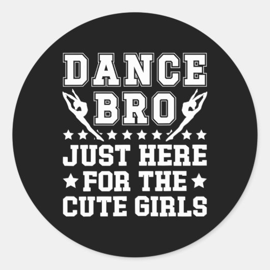 Dance Bro Funny Dance Bruder eines Tänzerbruders Runder Aufkleber (Vorderseite)