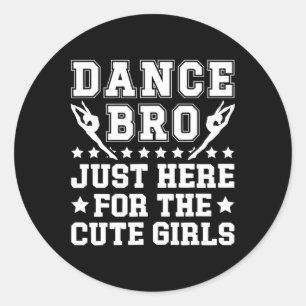 Dance Bro Funny Dance Bruder eines Tänzerbruders Runder Aufkleber