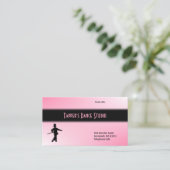 Dance Business Card gestochen - Rosa Visitenkarte (Stehend Vorderseite)