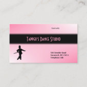 Dance Business Card gestochen - Rosa Visitenkarte (Vorderseite)