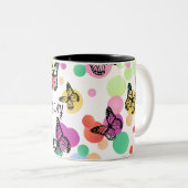 Dance butterflies Garden Zweifarbige Tasse (VorderseiteRechts)