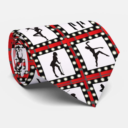 Dance Cabaret Showgirls tanzen Print Krawatte (Gerollt)