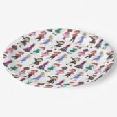 Dance Class Ballet Stich Jazz Lyrical Acro Dancers Pappteller (Schrägansicht)