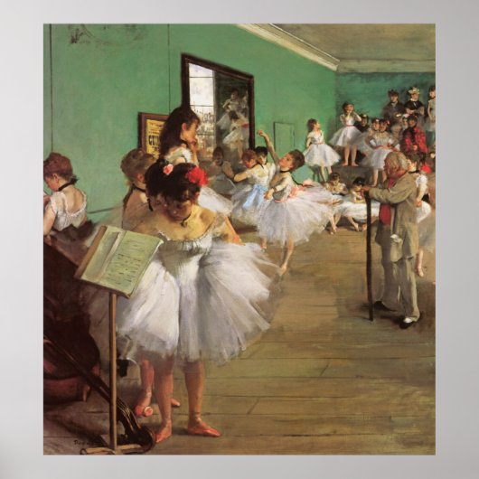Dance Class - Vintage Ballet Painting - by Degas Poster (Vorne)
