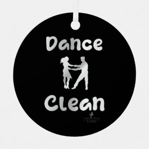 Dance Clean Mexican Silver Round Ornament Aus Metall