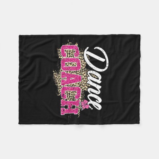 Dance Coach Leopard Funny Dancing Coach Mutter D Fleecedecke (Vorderseite (Horizontal))