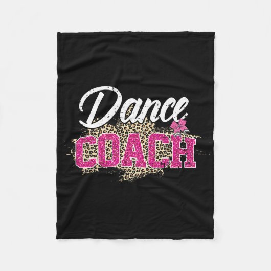 Dance Coach Leopard Funny Dancing Coach Mutter D Fleecedecke (Vorderseite)