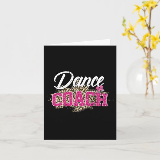 Dance Coach Leopard Funny Dancing Coach Mutter D Karte (Gelbe Blume)