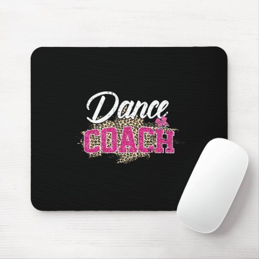 Dance Coach Leopard Funny Dancing Coach Mutter D Mousepad (Mit Mouse)