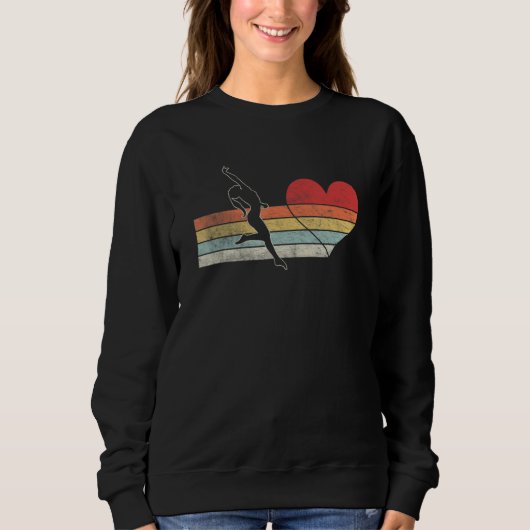 Dance Coach Retro I Love Dance Valentine's Day Tea Sweatshirt (Vorderseite)