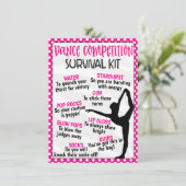 Dance Competition Survival Kit Begleitkarte (Stehend Vorderseite)