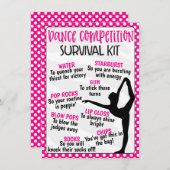 Dance Competition Survival Kit Begleitkarte (Vorne/Hinten)
