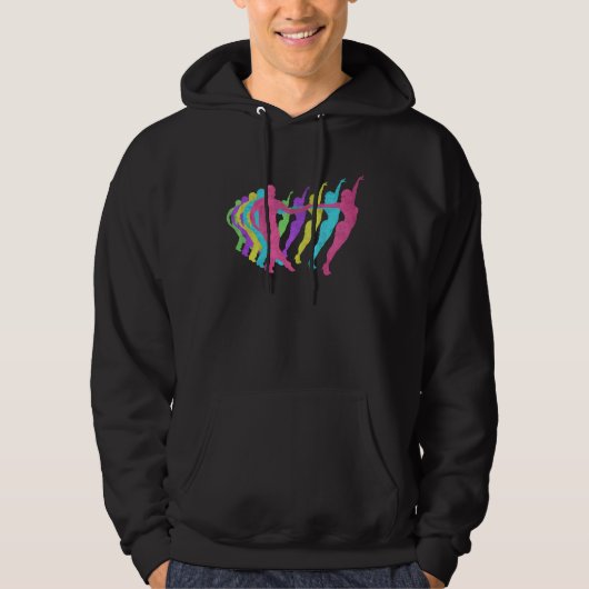 Dance Couple 80s Colors 1980s Hoodie (Vorderseite)