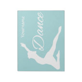 DANCE Custom Monogramm & Color Notizblock (Rotiert)