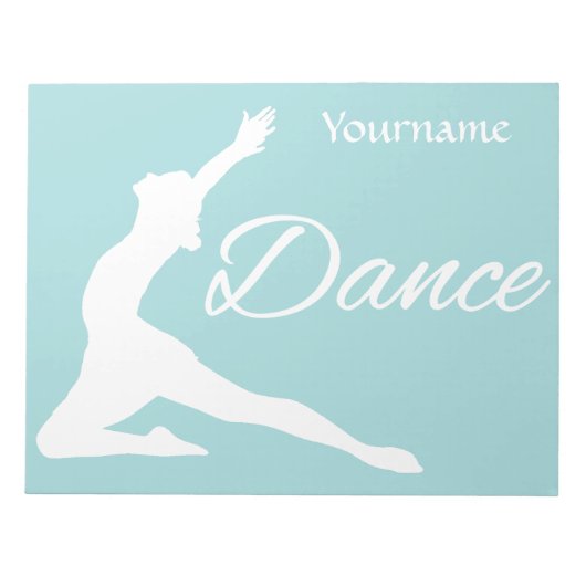 DANCE Custom Monogramm & Color Notizblock (Vorderseite)