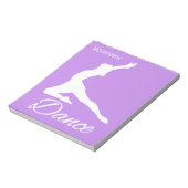 DANCE Custom Monogramm & Color Notizblock (Rotiert)