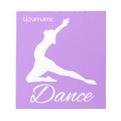 DANCE Custom Monogramm & Color Notizblock (Vorderseite)