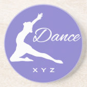 DANCE Custom Monogramm & Color Untersetzer (Vorne)