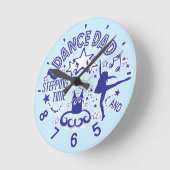 Dance Dad Clock Runde Wanduhr (Winkel)