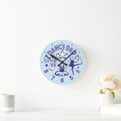 Dance Dad Clock Runde Wanduhr (Zuhause)