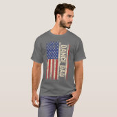 Dance Dad US American Flag Dancer Dancing Father M T-Shirt (Vorne ganz)