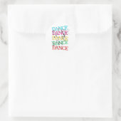 Dance Dance Colorful Stylish Grudge Runder Aufkleber (Tasche)