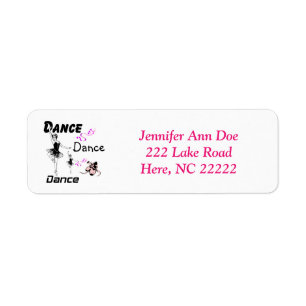 Dance Dance Dance Ballet Rücksendeadressen-Aufkleb
