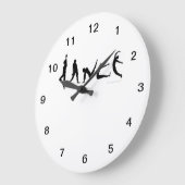 Dance Dancers Silhouettes Wall Clock Große Wanduhr (Winkel)