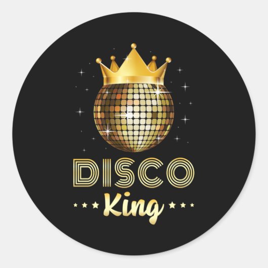 Dance Dancing Disco King Dancer Party Runder Aufkleber (Vorderseite)