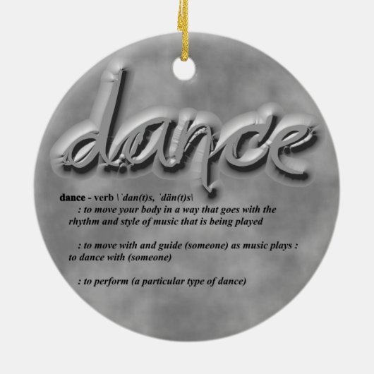 Dance Definition Keramik Ornament (Hinten)