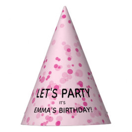 Dance Disco Ball Party Benutzerdefiniert Rosa und Partyhütchen