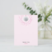 Dance Disco Ball Party Custom Pink Black Party Dankeskarte (Stehend Vorderseite)