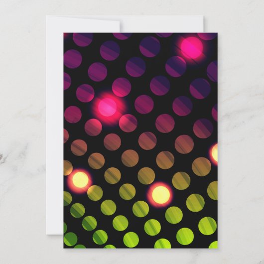 Dance Disco Geburtstagsfeier Einladung (Rückseite)